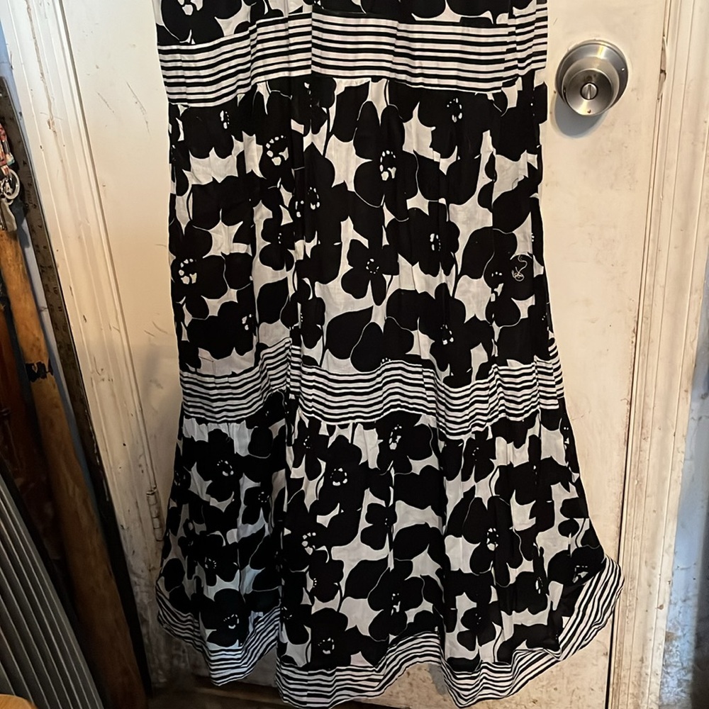 Jonathan Martin size 16 black and white halter maxi dress. NWT - Picture 3 of 8